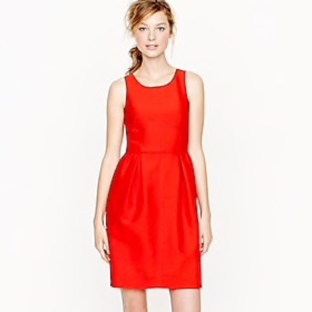 J. Crew Allie Dress in Bright Red